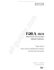 Fora IR10 Manual Del Propietário