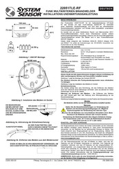 System Sensor 22051TLE-RF Instrucciones De Instalación Y Mantenimiento