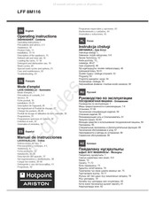 Hotpoint Ariston LFF 8M116 Manual De Instrucciones