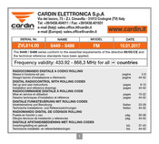 Cardin S449 Manual De Instrucciones