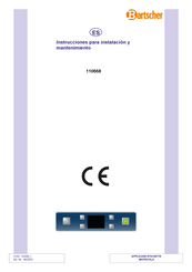 Bartscher 110668 Instrucciones Para Instalación Y Mantenimiento