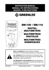 Greenlee DM-110 Manual De Instrucciones