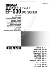 Sigma EF-530 DG SUPER EO-ETTL II Manual De Instrucciones