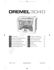 Dremel 3D40 Flexible Build Plate Traducción De Las Instrucciones Originales