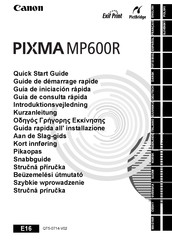 Canon PIXMA MP600R Guía De Iniciación Rápida