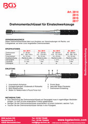 Bgs Technic 2814 Instruction Manual