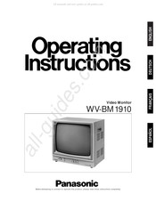 Panasonic WV-BM1910 Instrucciones De Operación