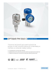 Krohne OPTIBAR PM 5060 C Hoja De Datos Técnica