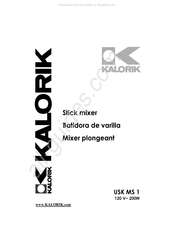 Kalorik USK MS 1 Manual Del Usuario