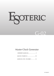 Esoteric G-02 Manual Del Usuario