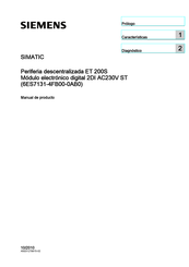 Siemens SIMATIC 2DI AC230V ST Manual De Producto