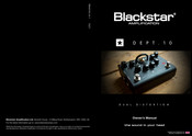 Blackstar Amplification DEPT.10 Manual Del Usuario