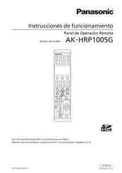 Panasonic AK-HRP1005G Instrucciones De Funcionamiento