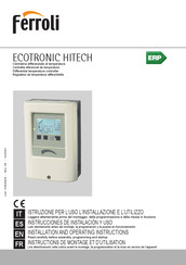 Ferroli ECOTRONIC HiTech Manual Del Usuario