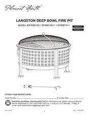 Pleasant Hearth OFW821RC-1 Manual De Instrucciones