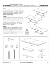 Crate&Barrel Winnetka Guia De Inicio Rapido