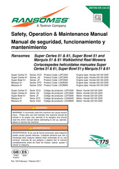 Textron RANSOMES Marquis 51 Manual De Seguridad, Funcionamiento Y Mantenimiento