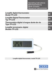 WIKA TF-LCD Manual De Instrucciones