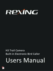 Rexing REXING 6448420 H3 Trail Manual Del Usuario