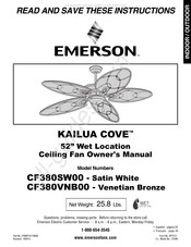 Emerson KAILUA COVE CF380SW00 Manual Del Propietário