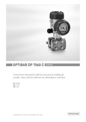 Krohne OPTIBAR DP 7060 C Manual Del Usuario