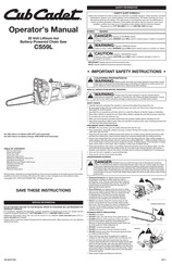 Cub Cadet CS59L Manual Del Operador