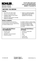 Kohler K-316 Manual De Instrucciones