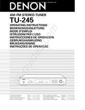 Denon TU-245 Instrucciones De Operación