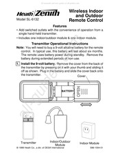 Health Zenith SL-6132 Manual Del Usuario