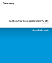 Blackberry Visor Mount Speakerphone VM-605 Manual Del Usuario