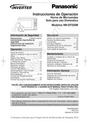 Panasonic NN-SF550M Instrucciones De Operación