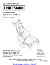 Craftsman 247.889330 Manual Del Operador