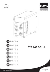 GYS TIG 160 DC Lift Manual Del Usuario