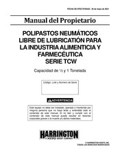 KITO HARRINGTON TCW500C Manual Del Propietário