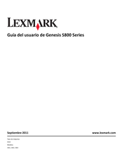 Lexmark Genesis S800 Serie Guia Del Usuario