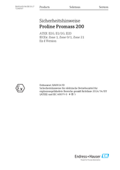 Endress+Hauser Proline Promass 200 Manual Del Usuario