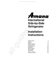 Amana SBDE520TW Instrucciones De Instalación