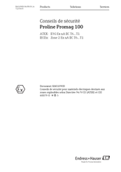Endress+Hauser Proline Promag 100 Manual Del Usuario