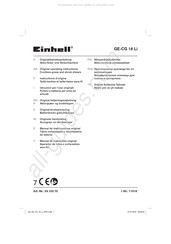 EINHELL GE-CG 18 Li Manual Del Usuario