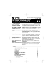 Optex VX-402 Instrucciones De Instalación
