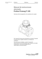 Endress+Hauser Proline Promag P 100 Manual De Instrucciones Abreviado