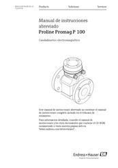 Endress+Hauser Proline Promag P 100 Manual De Instrucciones Abreviado