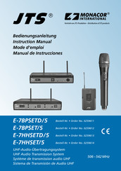 JTS E-7HHSETD/5 Manual De Instrucciones