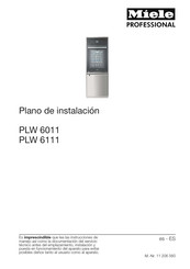 Miele professional PLW 6111 Plano De Instalación