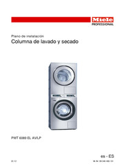 Miele professional PWT 6089 Vario XL EL LP 3N AC 400V 50Hz Plano De Instalación