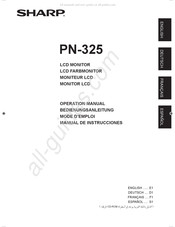 Sharp PN-325 Manual De Instrucciones