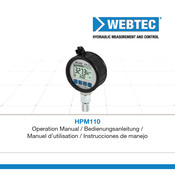 WEBTEC SR-HPM-110-UN-8700 Instrucciones De Manejo