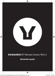 Dynaudio RCU 2 Guia De Inicio Rapido