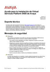 Avaya VSP 8400 Ayuda Para La Instalación