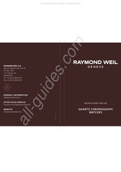 Raymond Weil Geneve Manual Del Usuario